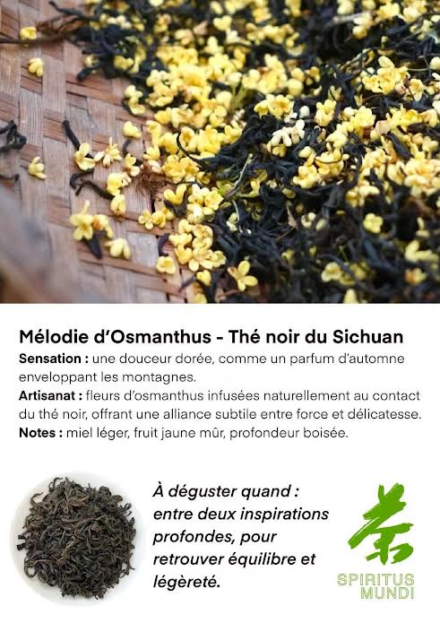 Thé noir des montagnes du Sichuan Mélodie d'osmanthus