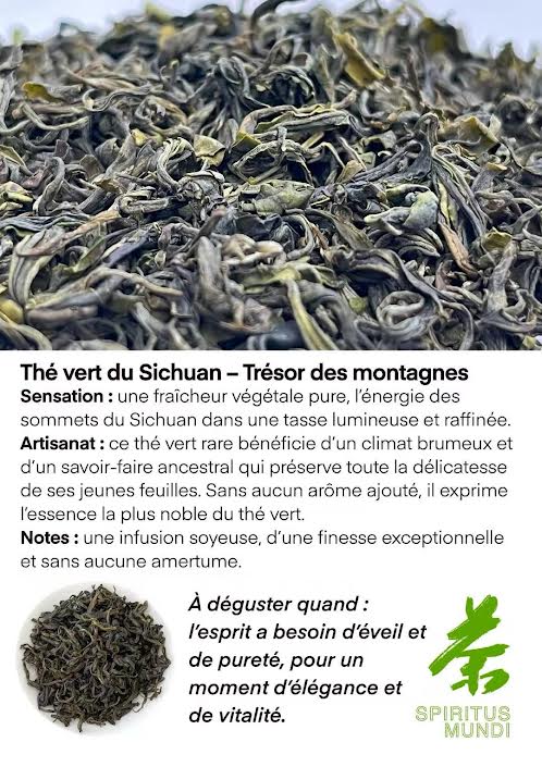 Thé vert des montagnes du Sichuan
